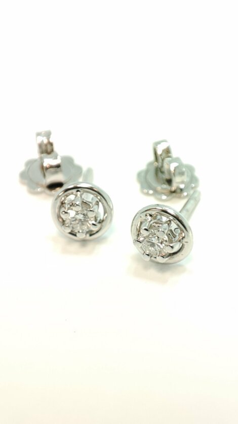 Auskarai vinukai su briliantais dk 0003