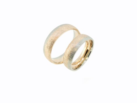 Faktūriniai, dviejų aukso spalvų vestuviniai žiedai dk3516
