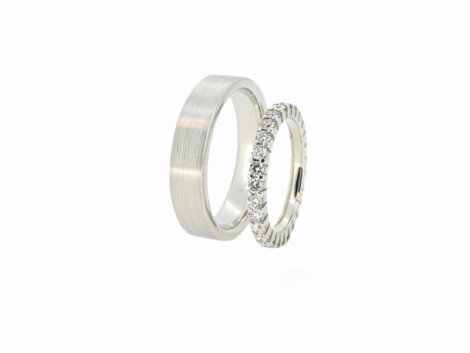 Klasikiniai vestuviniai žiedai su briliantais  dk3123