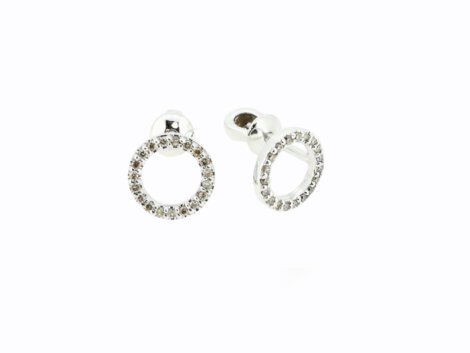 Auskarai su juodais deimantais  dk240