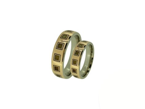 Vestuviniai žiedai su gintarais dk5010