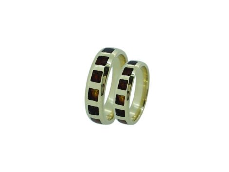 Vestuviniai žiedai su gintarais dk5012