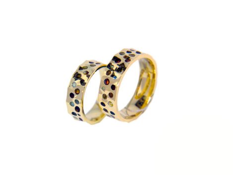 Vestuviniai žiedai su gintarais dk5016