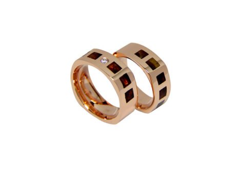 Vestuviniai žiedai su gintarais dk5024