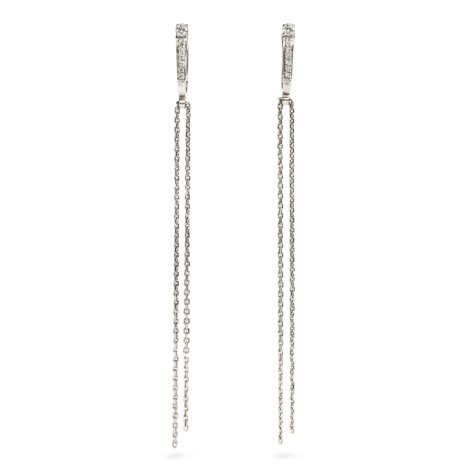 Balto aukso auskarai su briliantais dk868